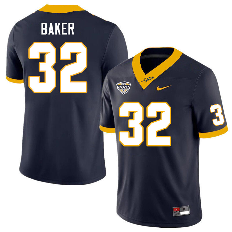 Toledo Rockets #32 Jayden Baker College Football Jerseys Stitched Sale-Navy